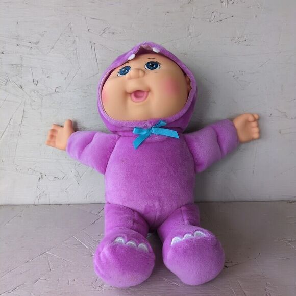 Cabbage Patch Little Thumb Sucker Purple Soft Body Preemie Baby Doll Hippo PJ’s - Picture 1 of 5